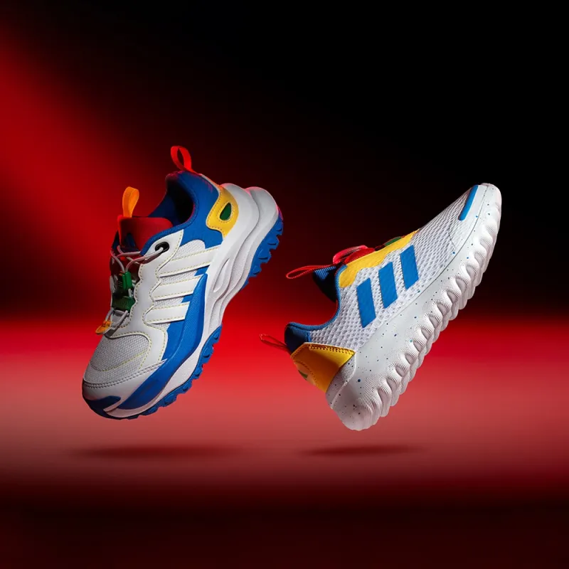 Adidas Maxxwavy Anti Slip Wear Resistant Low Top Kids Lifestyle Shoes White Blue Kids'-1