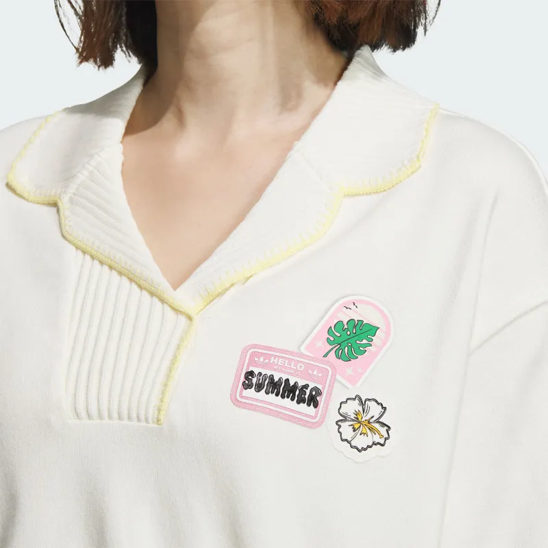 Adidas Originals HOLIDAY PLAY POLO SHIRT Polo Shirt Women's Ivory-4
