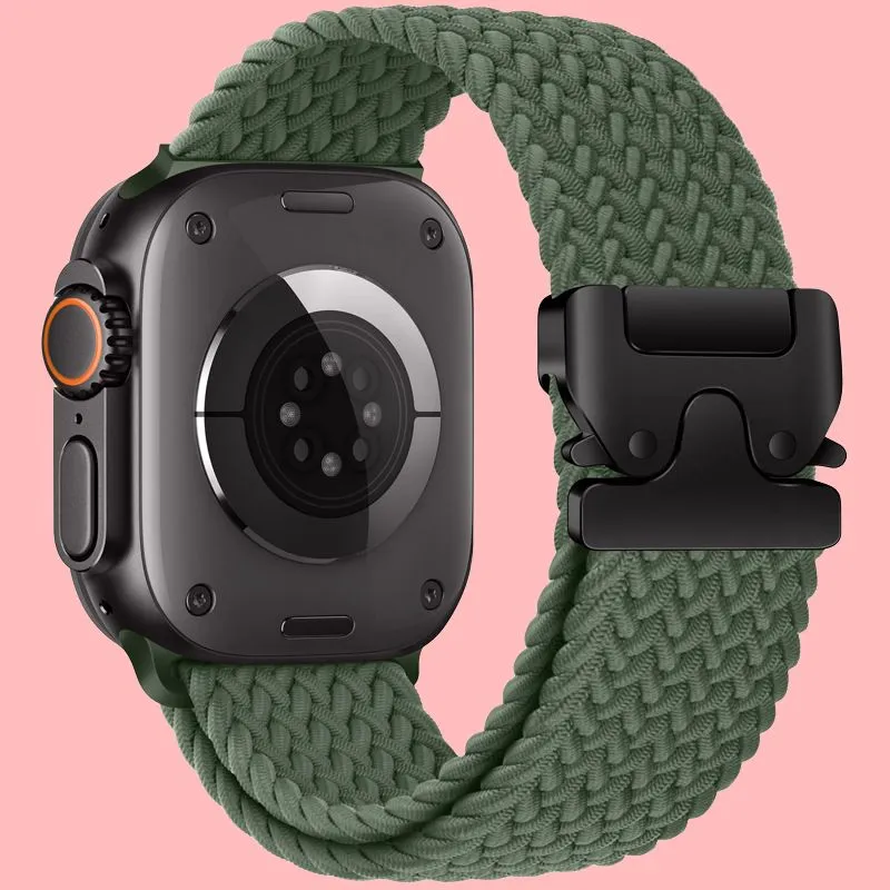 MSSM IWatch S10/S9/8/7/6 Generation/5/SE/ultra Apple Compatibility Watch Band 180mm 46 Watch Dial Nylon Material-10