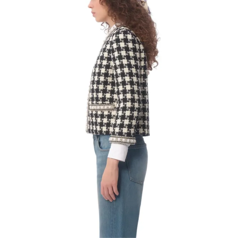 Valentino Embellished Crewneck Jacket-4
