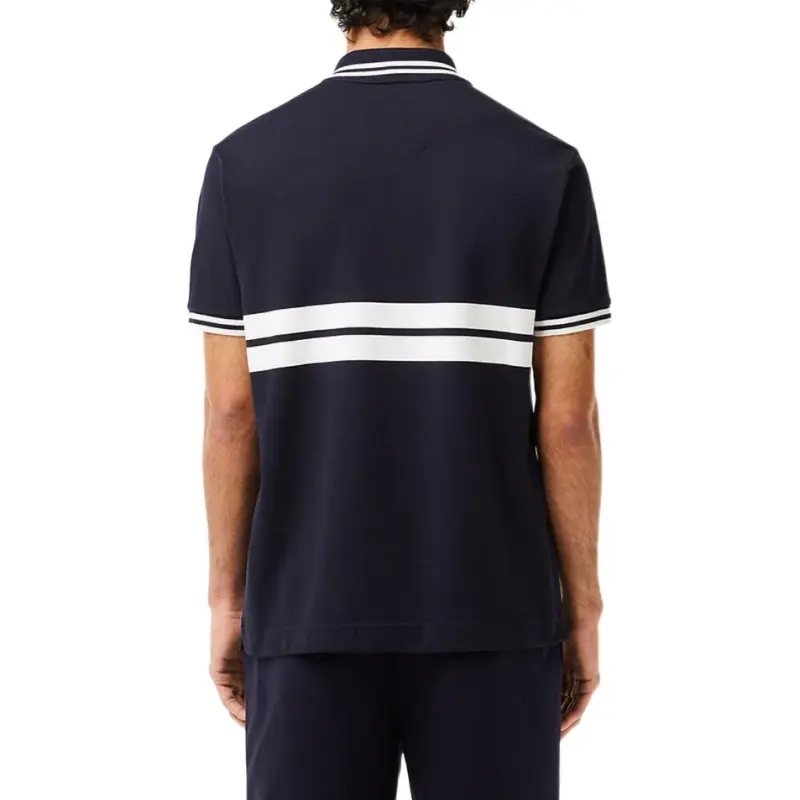 LACOSTE Polo Shirt Men's Marine Blue/White-2