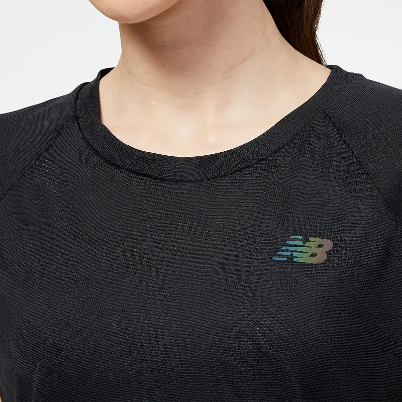 New Balance Q Speed Raglan Sleeve T-Shirt Women's Black-5