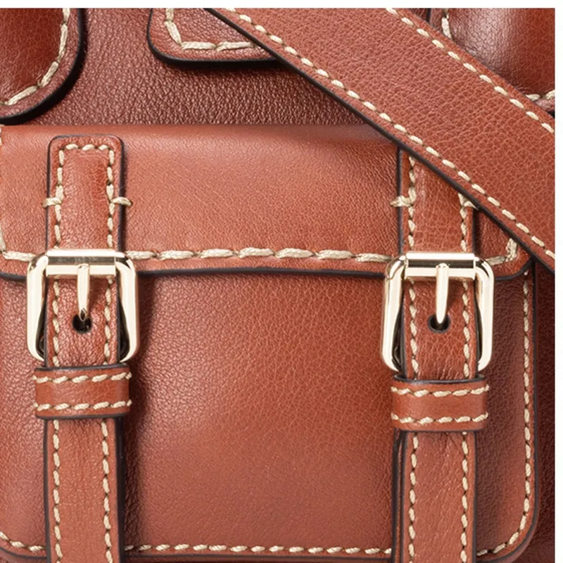 Chloe Edith Buffalo Leather One Shoulder Handbag Mini Women's Tan-4