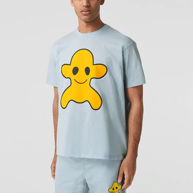 Burberry T-Shirts Men Light Blue-2