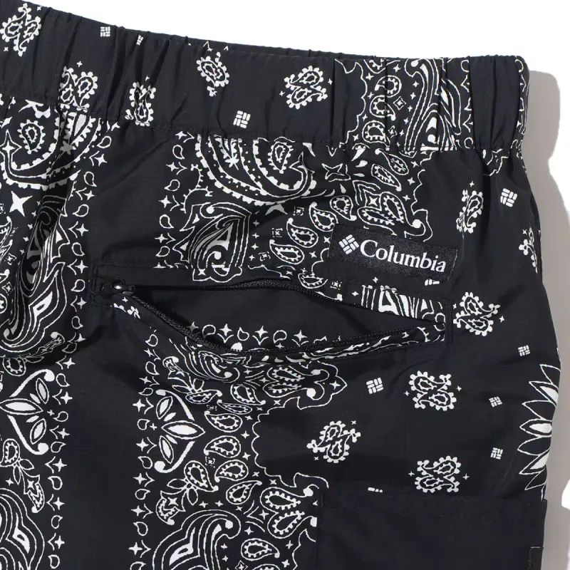 Columbia x Atmos SS25 ROAR BROOK SHORT Casual Shorts Unisex Black Headwrap Print-2