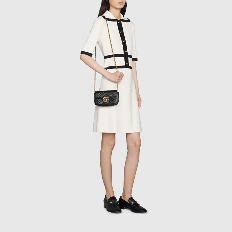 GUCCI GG Marmont Matelasse Super Mini Bag Black-7