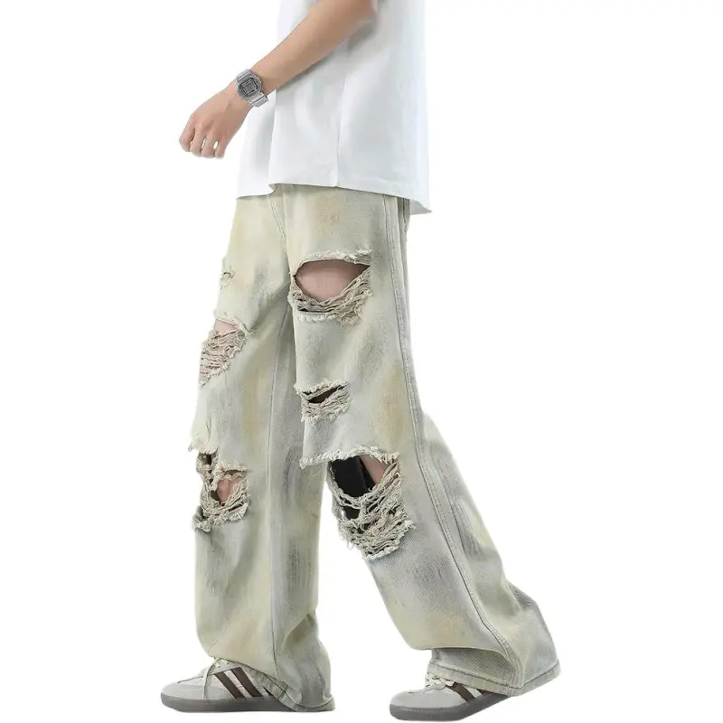 MGXEK Jeans Unisex Yellow Mud-3