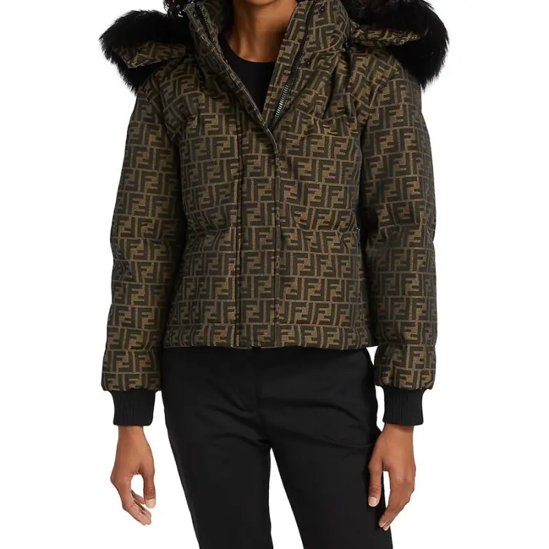 FENDI FW21 Down Jacket Women's Brown-2