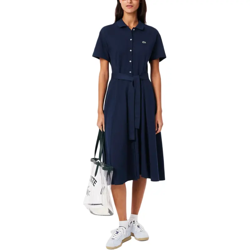 LACOSTE Mini piqué Polo Dress-1