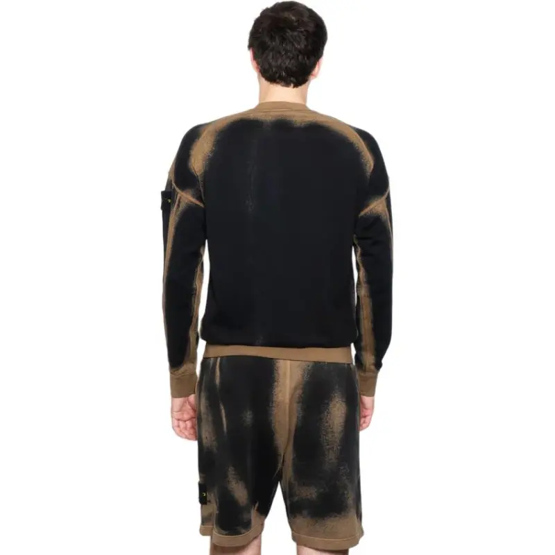 STONE ISLAND STONE ISLAND Hand Sprayed SS23 Sweatshirt Men's Bark Color-7