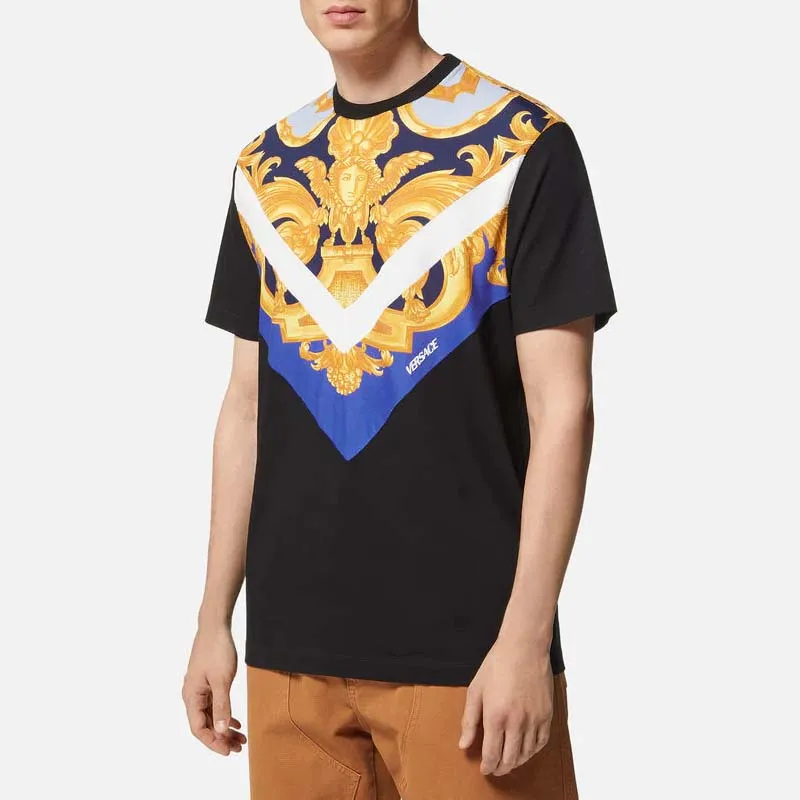 VERSACE SS23 Holiday T Shirts Men Black-1