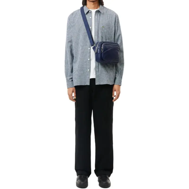 LACOSTE Checked Cotton Flannel Shirt-3