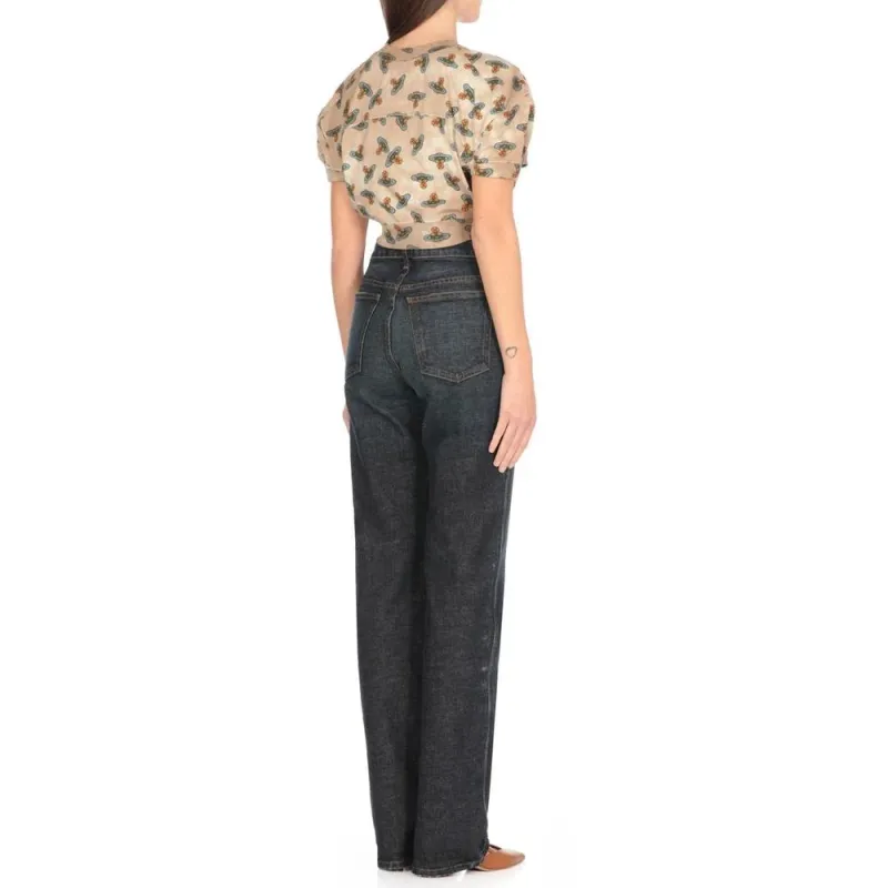 Vivienne Westwood Allover Orb Printed Cropped Football T Shirt-4