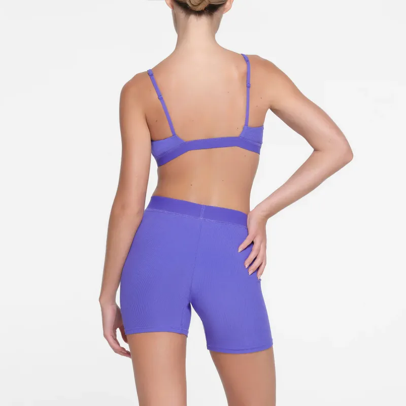 SKIMS SOFT LOUNGE STRAPPY SCOOP BRALETTE Bra Women's Tanzanite-2