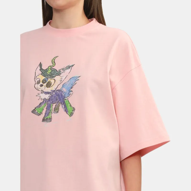 WE11DONE Jeff Monster Drawing T shirt-5