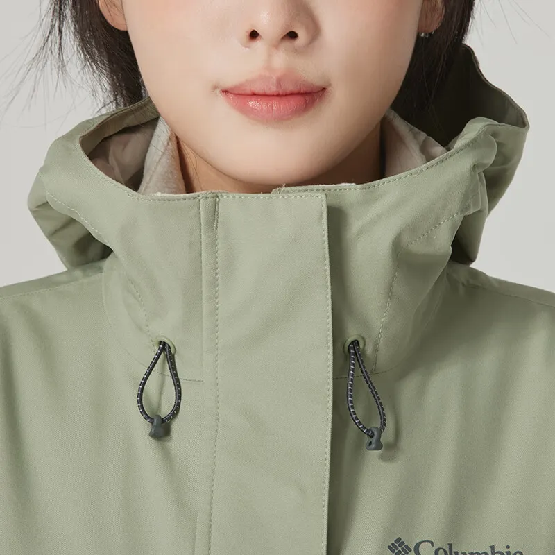 Columbia 2024 Fall Waterproof Thermal Windproof Breathable Windbreaker Jacket Women's Green-4