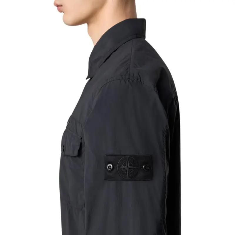 STONE ISLAND Long Sleeved Curved Hem Shirt-4