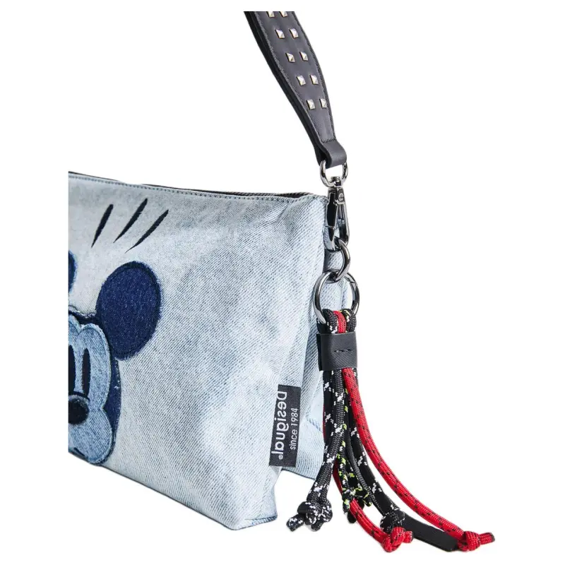 Desigual Cotton Shoulder Bag Women's Light Blue-4