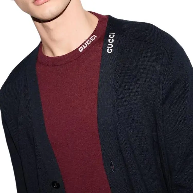 GUCCI SS25 Knitwear Men's Marine Blue-5