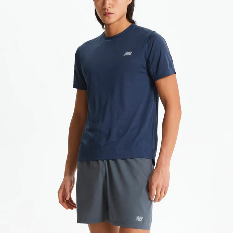 New Balance UNI AthleticsICEX T Shirt Unisex Blue-2