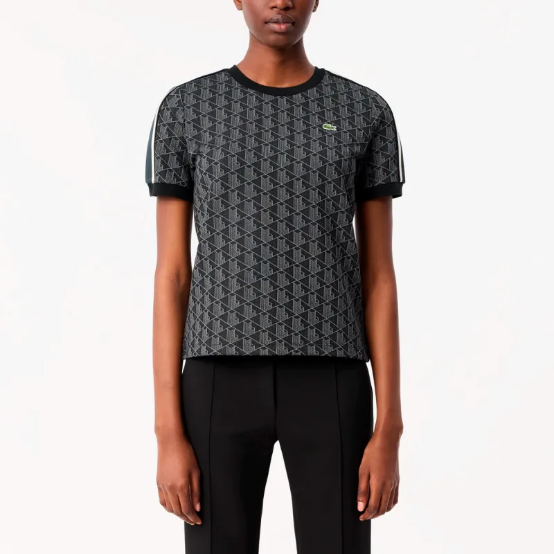 LACOSTE Monogram Jacquard T shirt-1