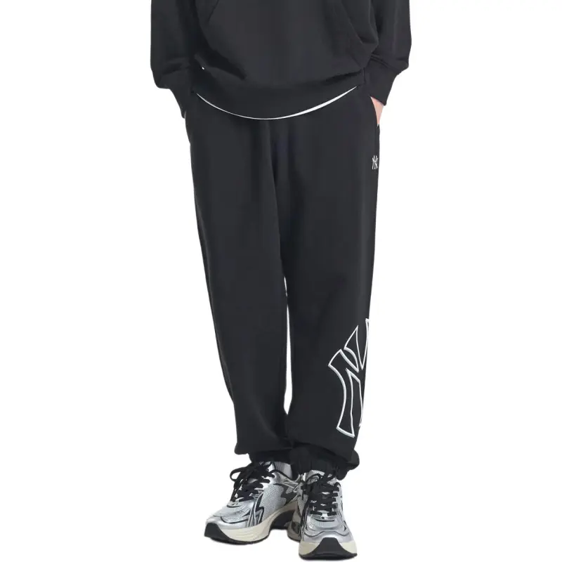 MLB New York Yankees Mega Logo 50 Casual Pants Unisex Black-2