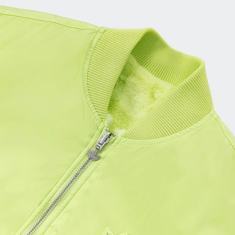 Adidas Originals BOMBER Reversible Fur Bomber Jackets Coats Men's Pulse Acid Orange Green-6