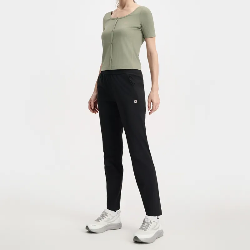 FILA Fitness SS25 Knitted Sweatpants Women's Pitch Black-4