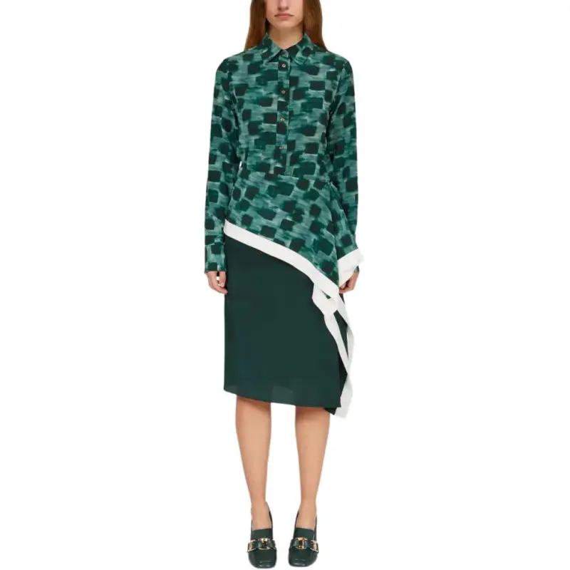 FERRAGAMO SS25 Casual Long Skirt Women's Green-1