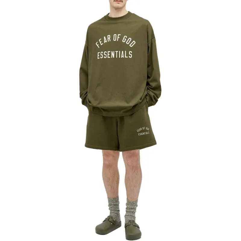 Fear Of God Essentials Logo print Track Shorts-2