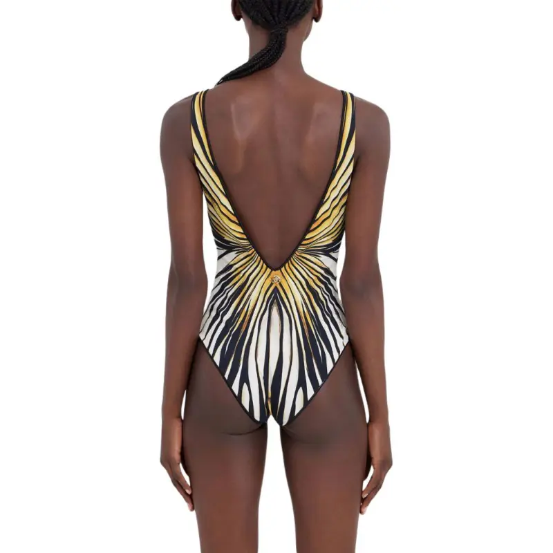 Roberto Cavalli SS24 One-piece Swimsuit Women's Gold-2