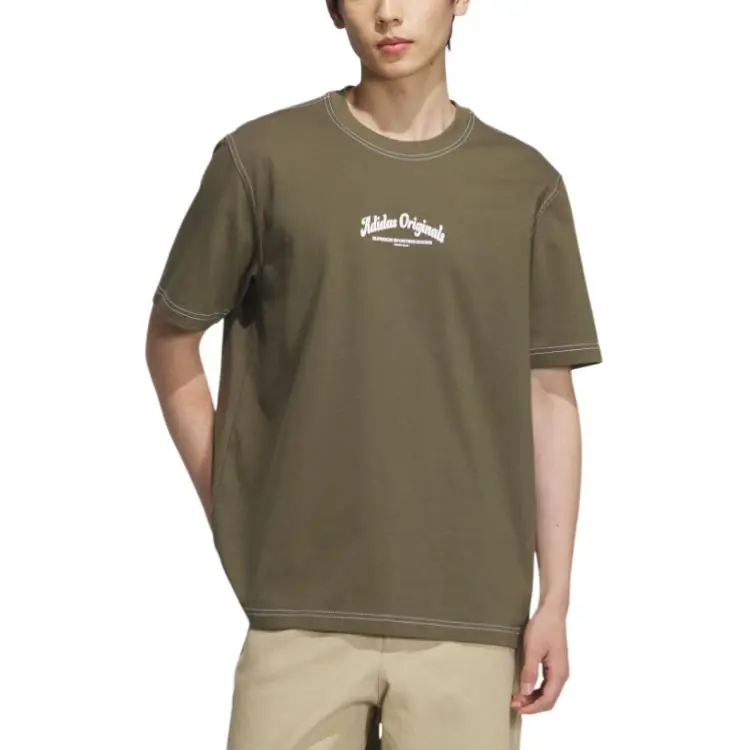 Adidas Originals T Shirt Men's Strata Olive Green-1