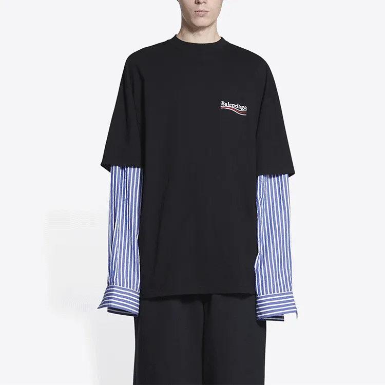 Balenciaga Political Campaign T Shirt Men's Black-3