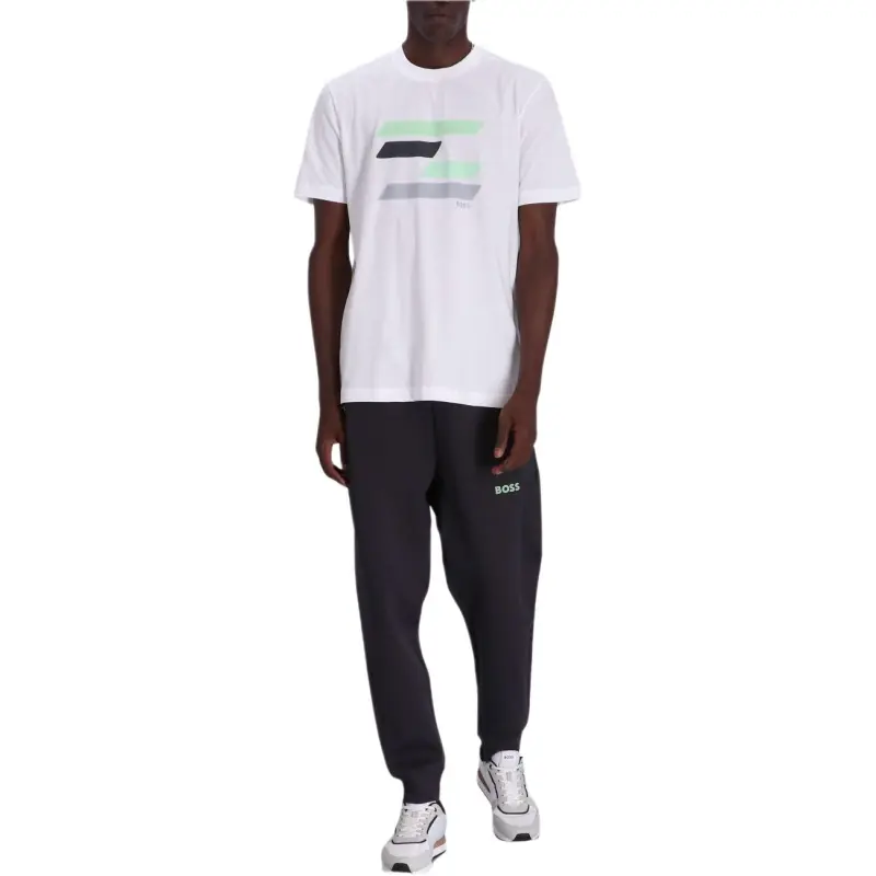 HUGO BOSS Stripe print Cotton T shirt-1