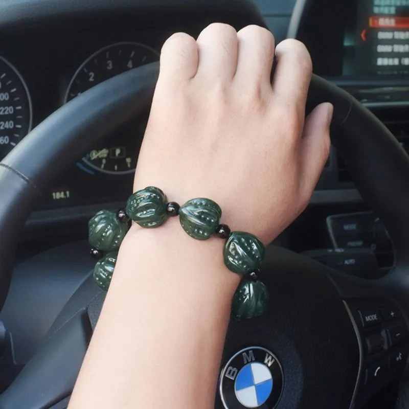 Gifts Hetian Jade Bracelets Green Jade Unisex-2
