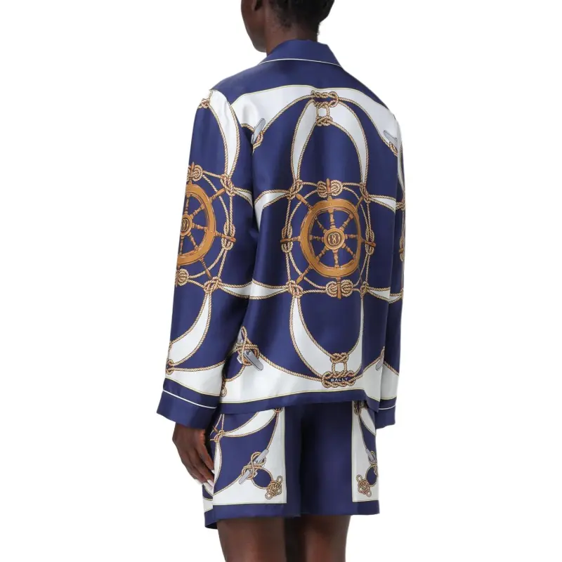 BALLY Graphic Printed Button Up Shirt-4