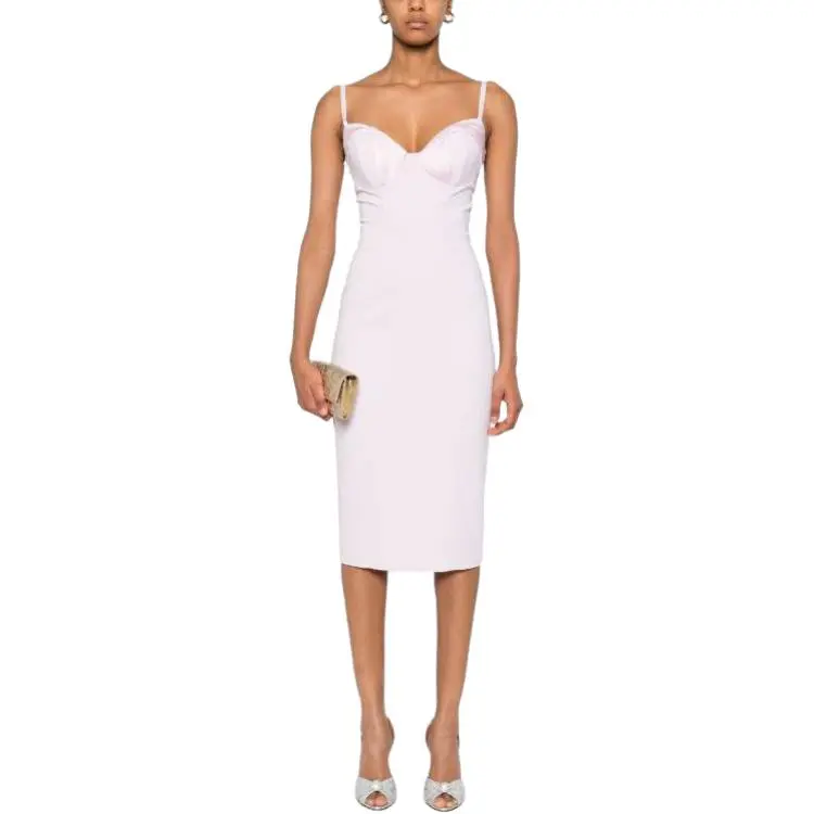 Elisabetta Franchi Satin bow Crepe Midi Dress-1