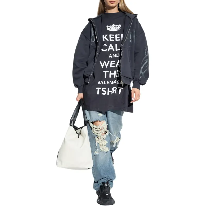 Balenciaga Keep Calm Washed Oversized T Shirt-2