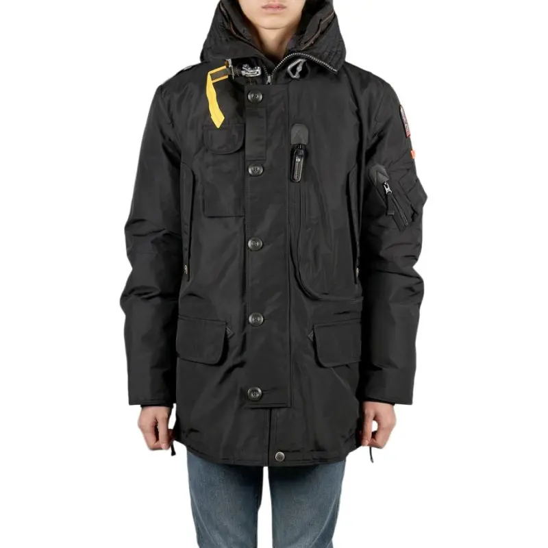 PARAJUMPERS Kodiak Logo Patch Hooded Padded Coat-3