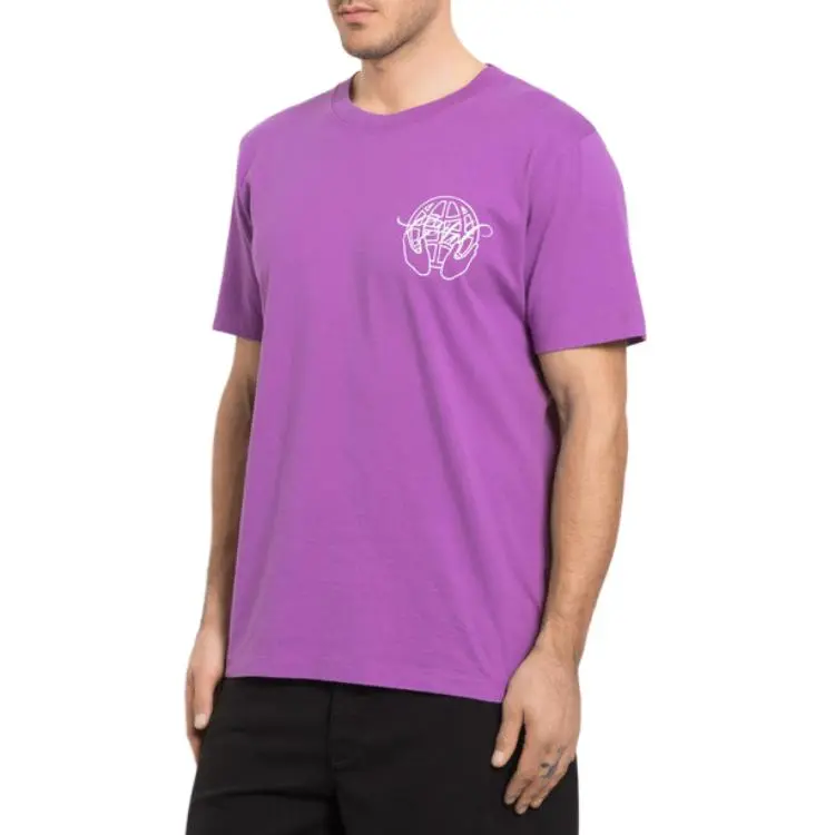 OFF WHITE T Shirt, Regular Fit Men's Purple-2