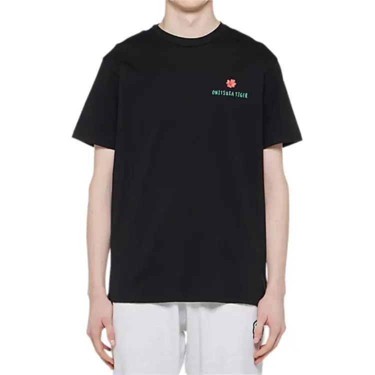 Onitsuka Tiger T Shirt Unisex Black-2