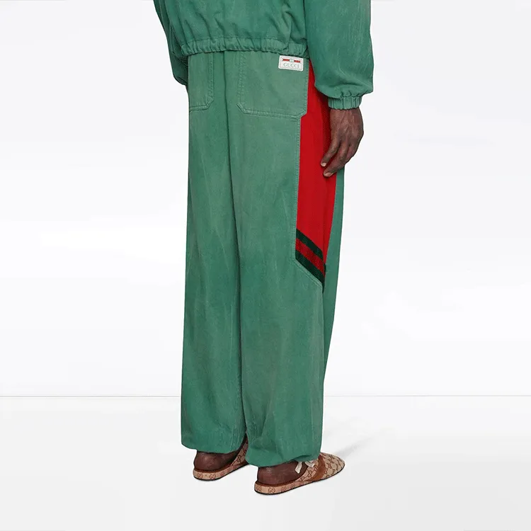 GUCCI Knitted Sports Pants Men's Green-3