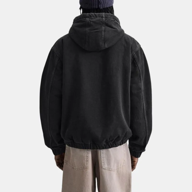 ZARA Denim Jackets Men Black-4