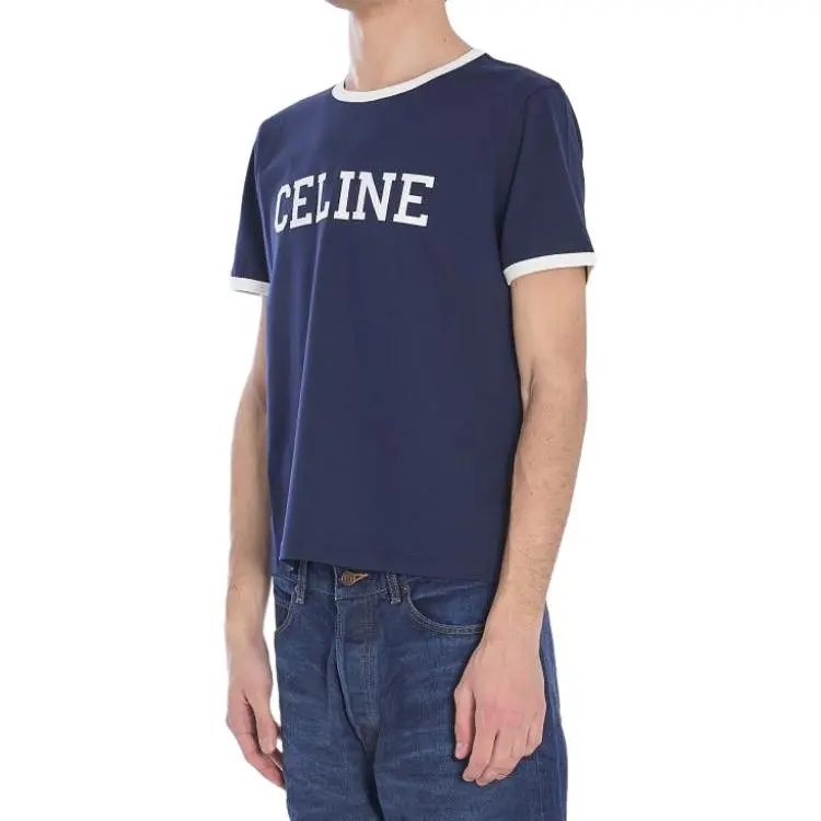 CELINE T Shirt Men's Marine Blue-3