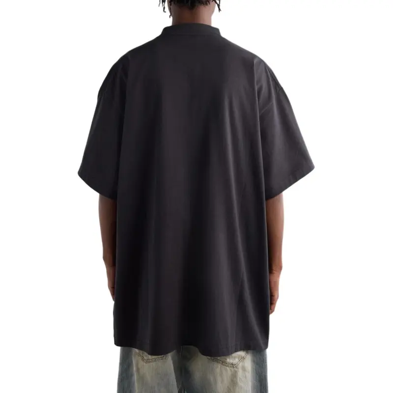 Balenciaga Logo Printed Washed Oversized T-Shirt-3