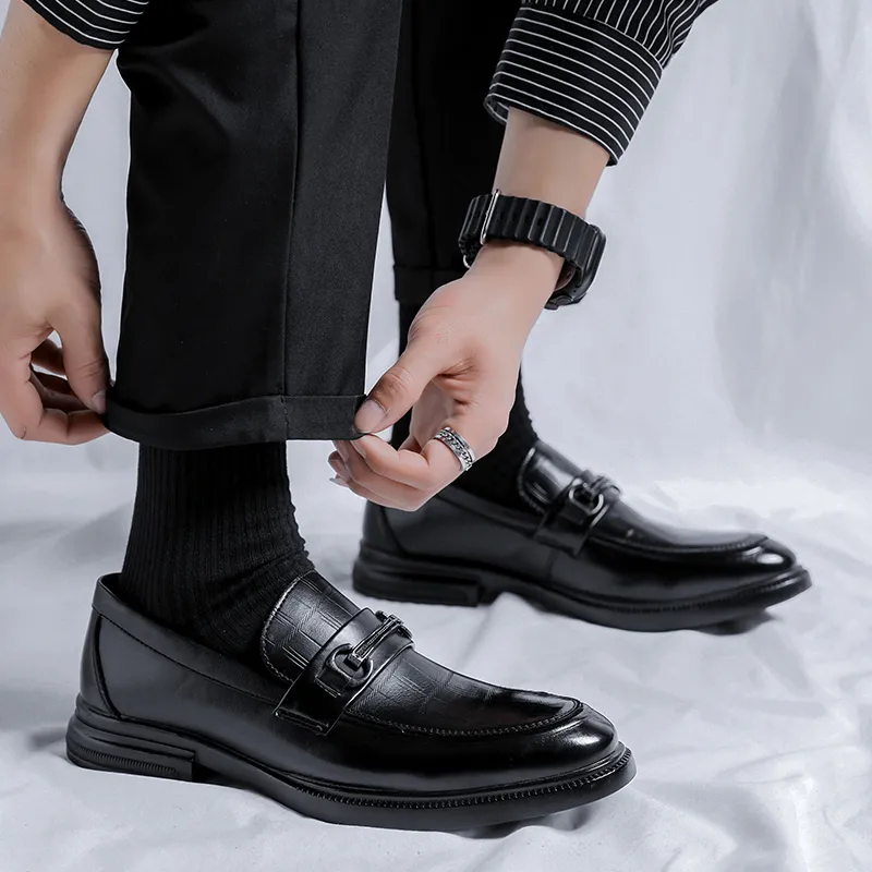 Beidouniao Dress Shoes Men's Black-7