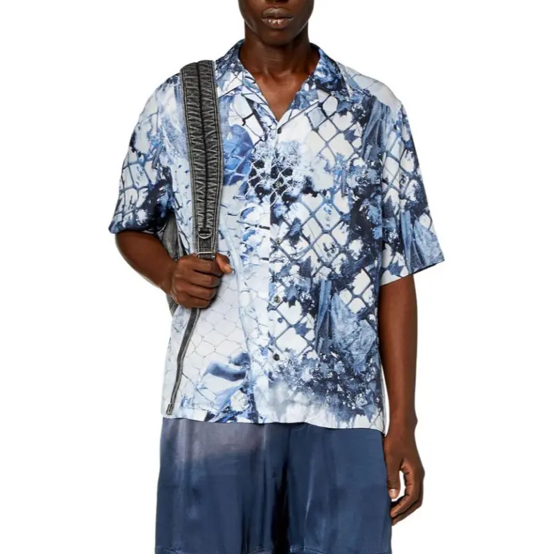 DIESEL Graphic print Camp collar Shirt-3