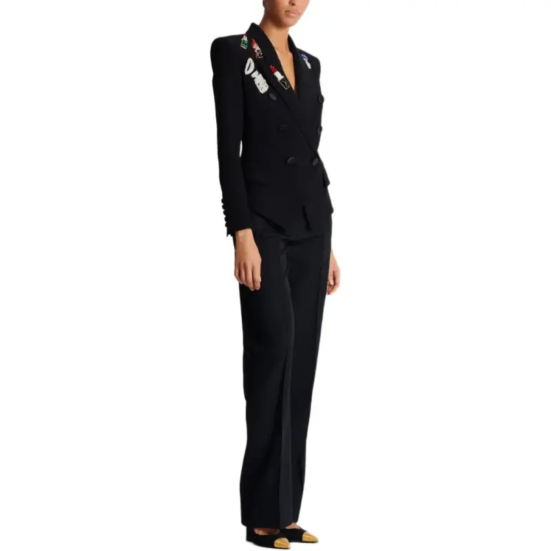 BALMAIN Embroidered Patches Fitted Jacket-4