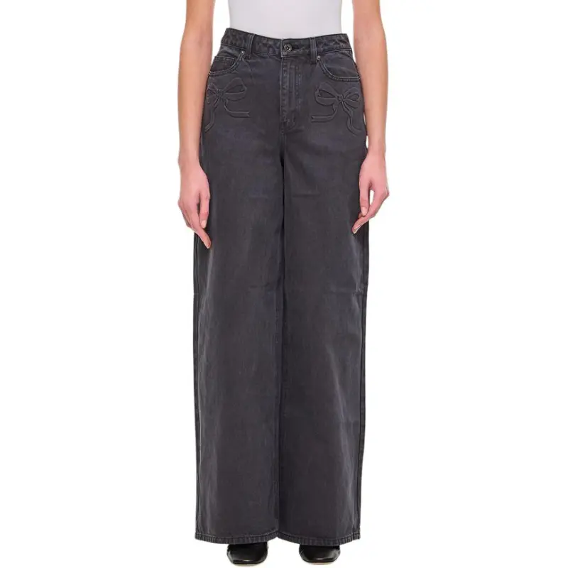 Self portrait Denim Bow Motif Jeans-2