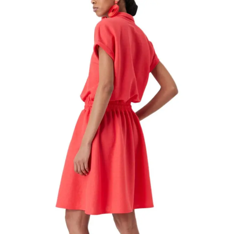 EMPORIO ARMANI Short Sleeved Dress Women's Red-5